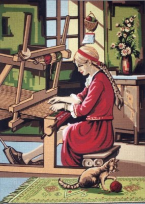 Art 1829C κοπέλα σε αργαλειό