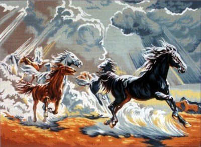 Art 938C άλογα μέσα σε καταιγίδα
