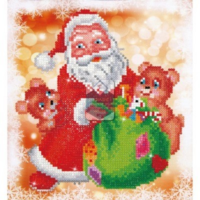 Πίνακας με ψηφίδες διαμαντάκια Σχ. Άγιος Βασίλης με αρκουδάκια Dd3.011